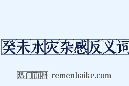癸未水灾杂感反义词是什么意思的图片